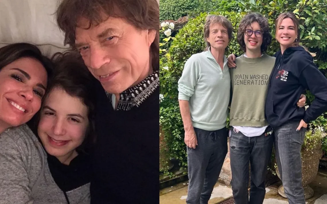 Luciana (não identificado), Mick (não identificado), Gimenez (não identificado), Jagger (não identificado);