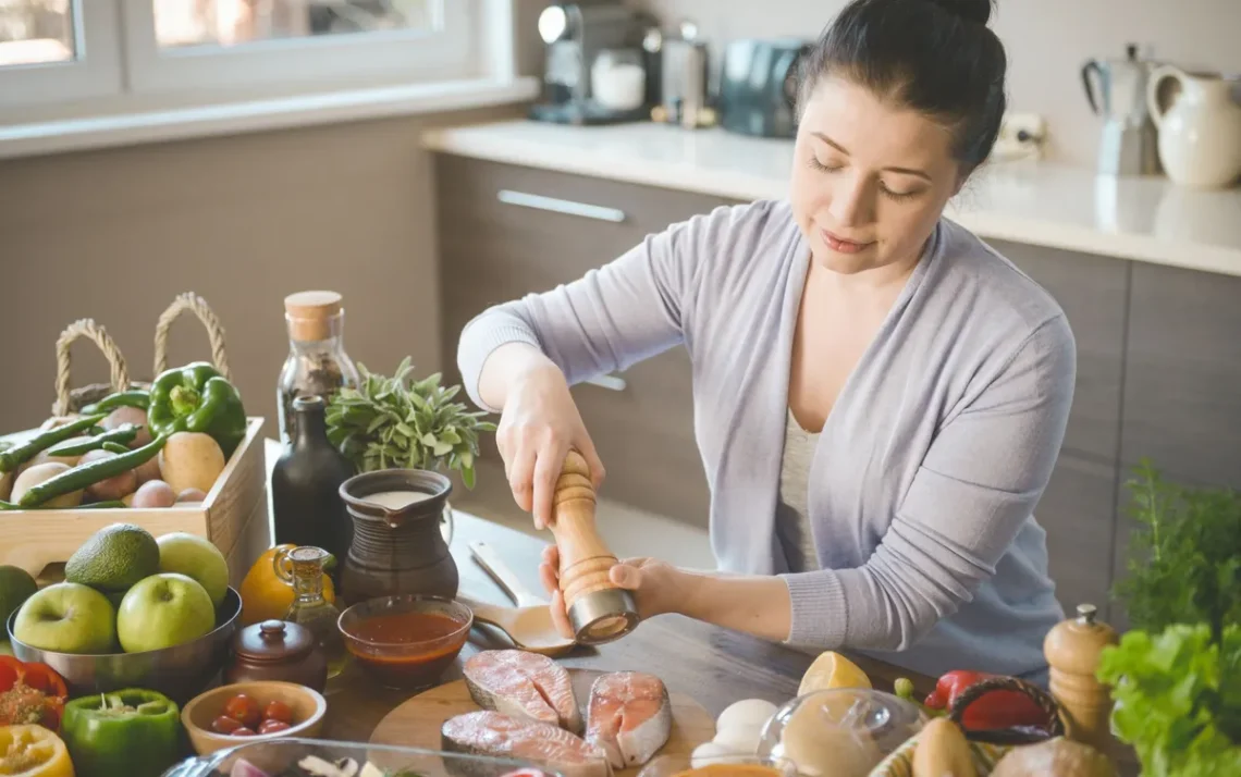 alimentação, saudável, alimentação, equilibrada;