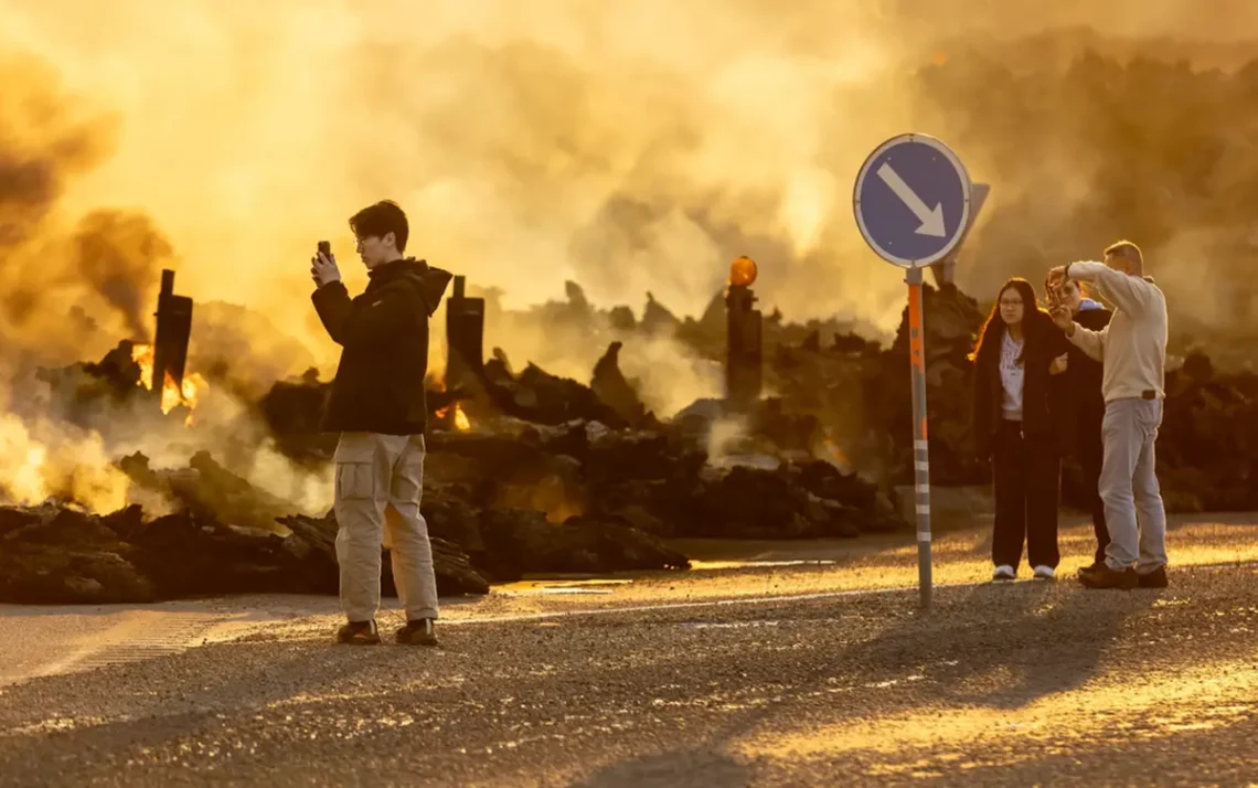 erupção, fissura, lava;